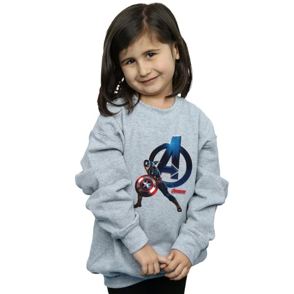 Marvel Girls Captain America Pose Sweatshirt
