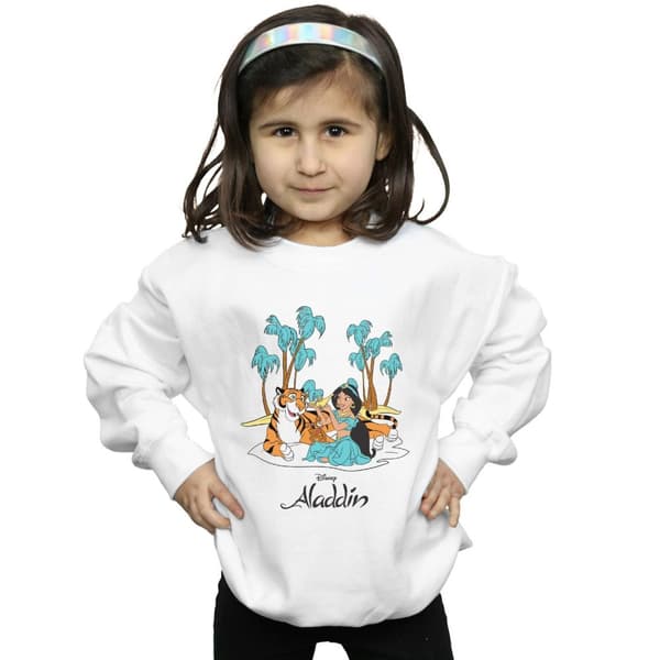 Disney Girls Aladdin Jasmine Abu Rajah Beach Sweatshirt