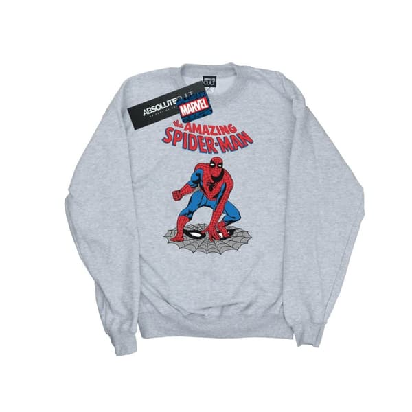 Marvel Girls The Amazing Spider-Man Sweatshirt Sports Grey 7-8 Years