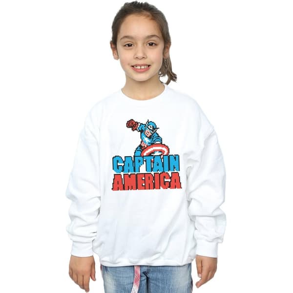Marvel Girls Captain America Pixelated Sweatshirt