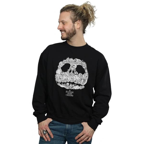 Disney Mens Nightmare Before Christmas Jack Skellington Jack-O-Lanterns Sweatshirt