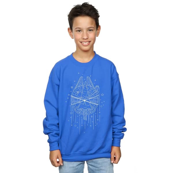 Star Wars Boys Millennium Falcon Christmas Tree Delivery Sweatshirt