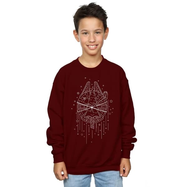 Star Wars Boys Millennium Falcon Christmas Tree Delivery Sweatshirt