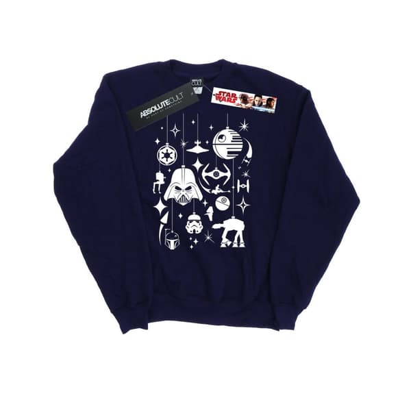 Star Wars Mens Christmas Decorations Sweatshirt Navy Blue 3XL