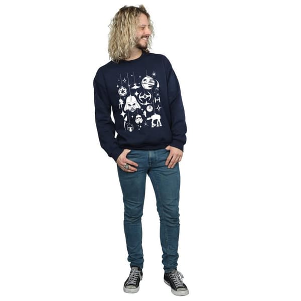 Star Wars Sweatshirt med juldekorationer, herr
