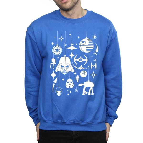 Star Wars Sweatshirt med juldekorationer, herr