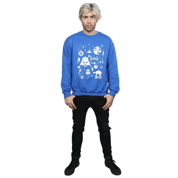 Star Wars Sweatshirt med juldekorationer, herr