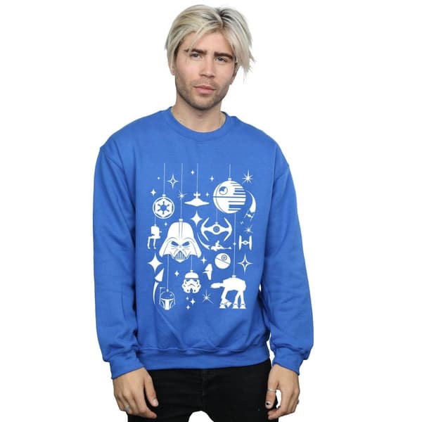 Star Wars Sweatshirt med juldekorationer, herr