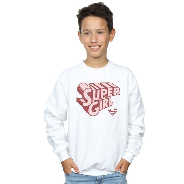DC Comics Boys Supergirl Retro Logo Sweatshirt