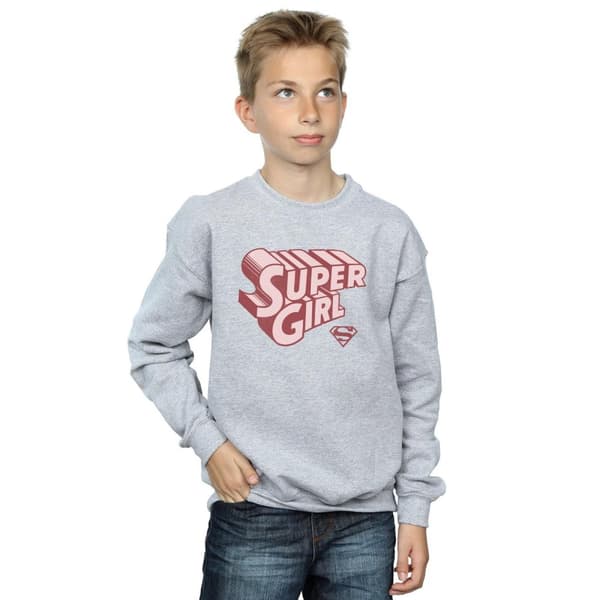 DC Comics Boys Supergirl Retro Logo Sweatshirt