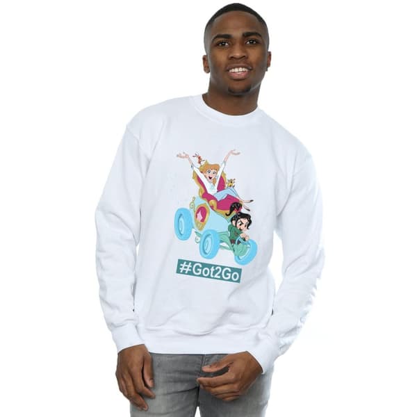 Disney Mens Wreck It Ralph Cinderella And Vanellope Sweatshirt