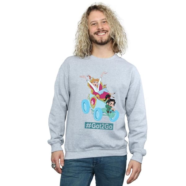 Disney Mens Wreck It Ralph Cinderella And Vanellope Sweatshirt