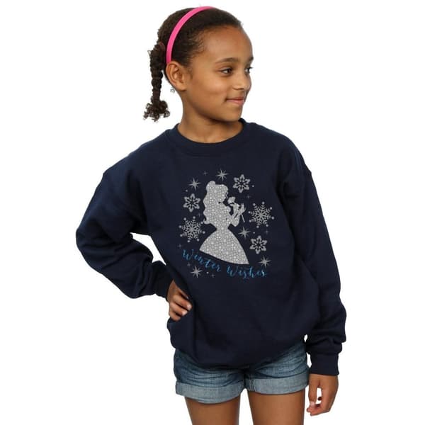 Disney Princess Belle Winter Silhouette Sweatshirt för flickor