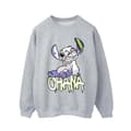 Miniatyrbillede 1 af 3: Disney Mens Lilo And Stitch Ohana Graffiti Sweatshirt