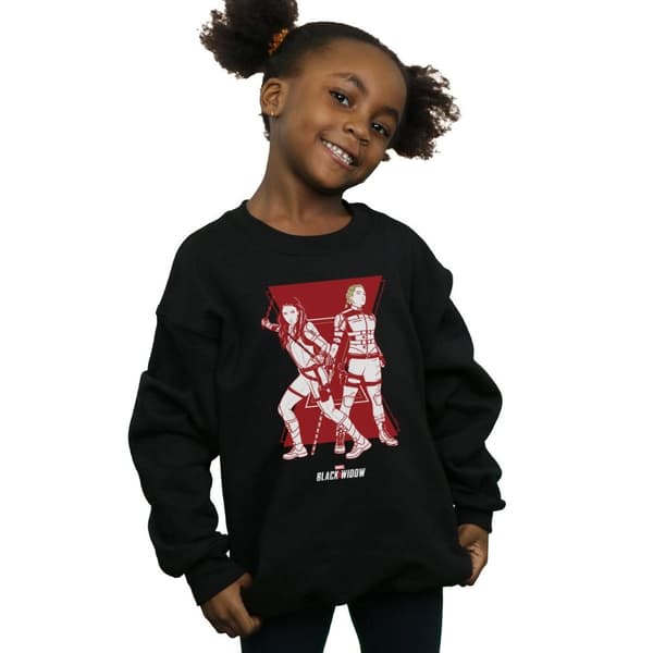 Marvel Black Widow Movie Systrar Silhuett Sweatshirt för flickor