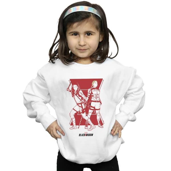 Marvel Girls Black Widow Movie Sisters Silhouette Sweatshirt