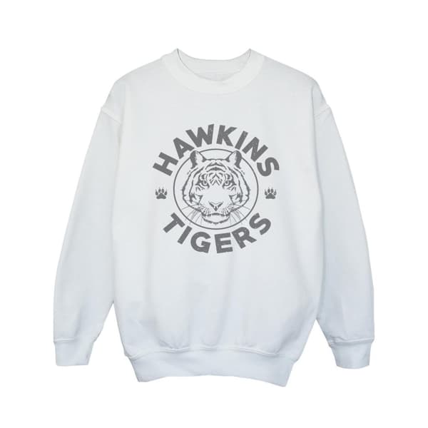 Netflix Stranger Things Hawkins Grå Tiger Sweatshirt för flickor