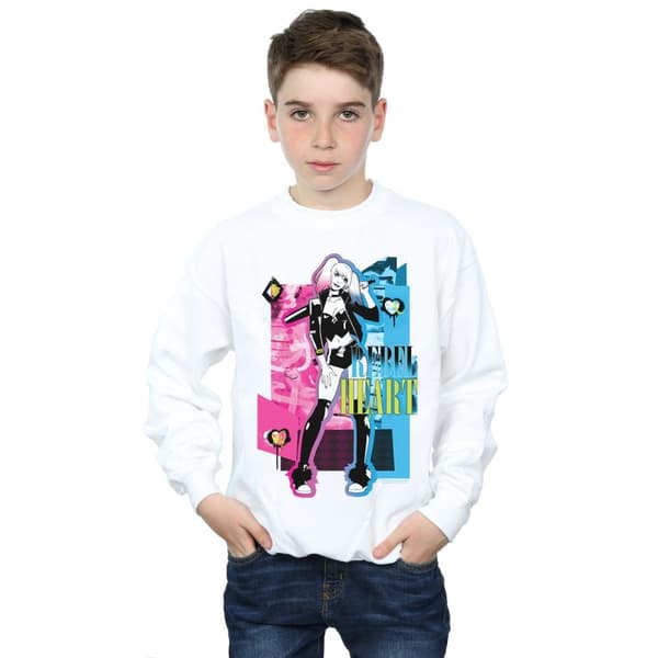 DC Comics Harley Quinn Rebel Heart-tröja för pojkar