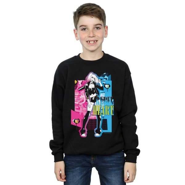 DC Comics Harley Quinn Rebel Heart-tröja för pojkar