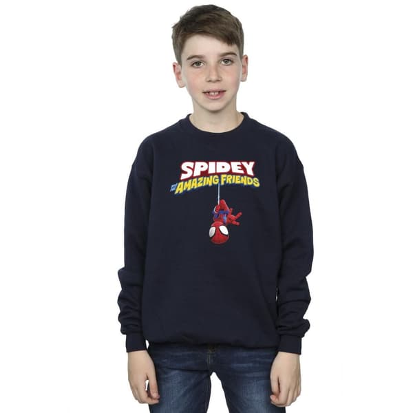Marvel Boys Spider-Man Hanging Upside Down Sweatshirt