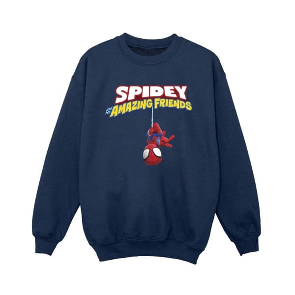 Marvel Boys Spider-Man Hanging Upside Down Sweatshirt