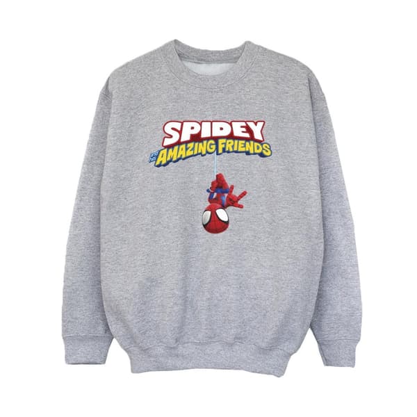 Marvel Boys Spider-Man Hanging Upside Down Sweatshirt