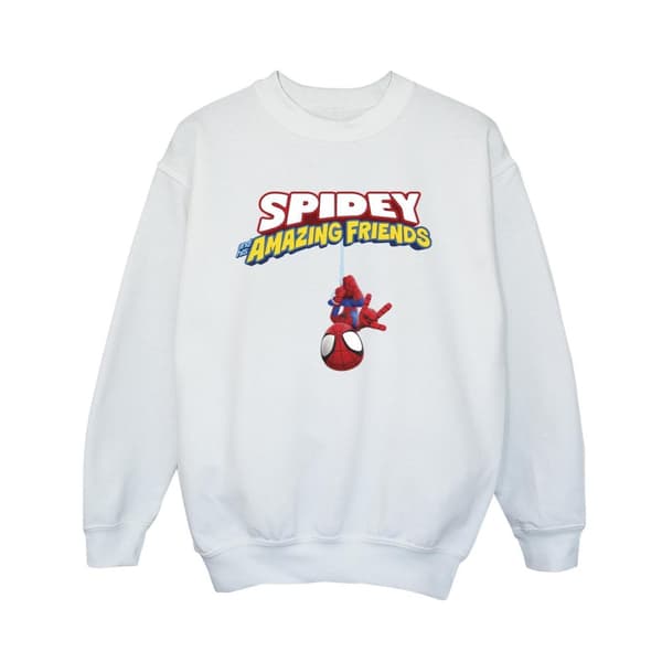 Marvel Boys Spider-Man Hanging Upside Down Sweatshirt
