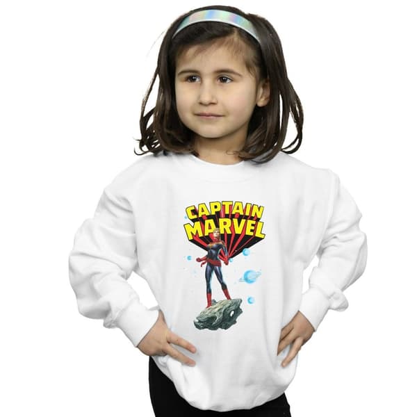 Marvel Girls Captain Marvel Space Pose Sweatshirt