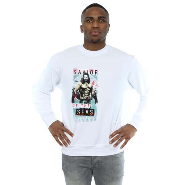 DC Comics Mens Aquaman Saviour Of The Seas Sweatshirt