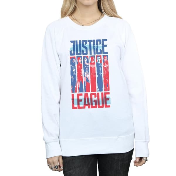DC Comics Dam/Tjej - Justice League Movie Team Flag Sweatshirt