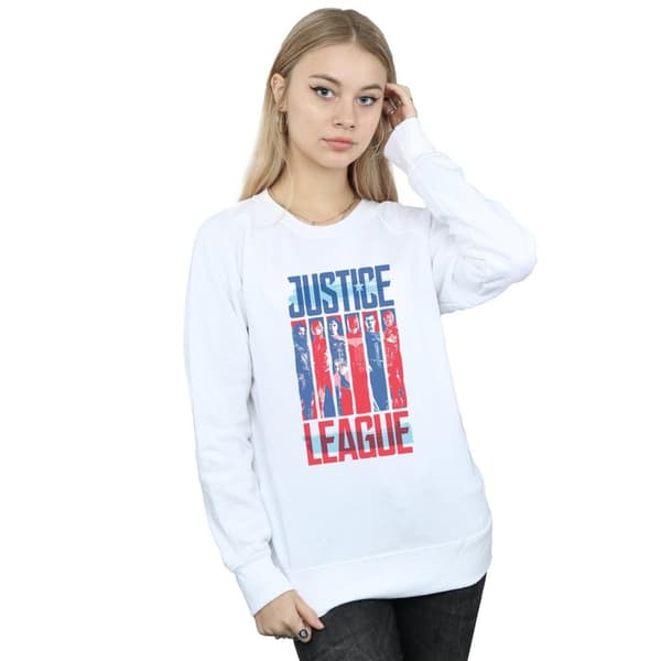 DC Comics Dam/Tjej - Justice League Movie Team Flag Sweatshirt