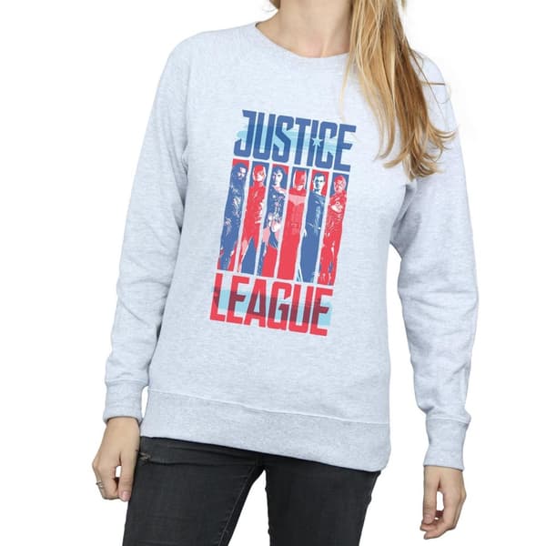 DC Comics Dam/Tjej - Justice League Movie Team Flag Sweatshirt