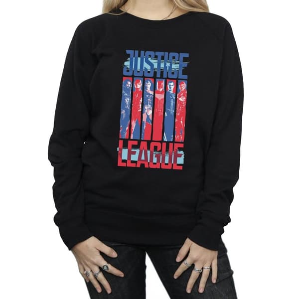 DC Comics Dam/Tjej - Justice League Movie Team Flag Sweatshirt