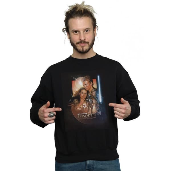 Star Wars Mens Episode II Movie Poster Sweatshirt