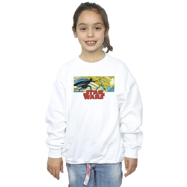 Star Wars Girls Comic Strip Luke And Vader Sweatshirt