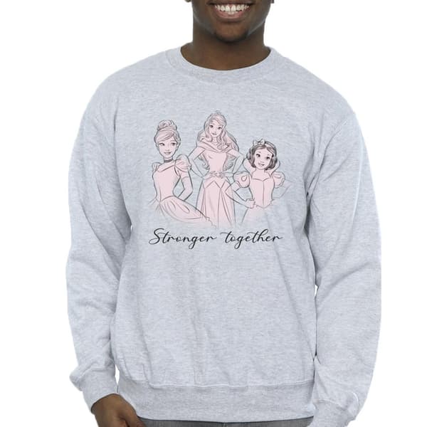 Disney Mens Princesses Stronger Together Sweatshirt