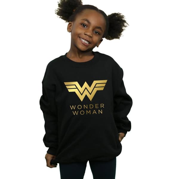 DC Comics Girls Wonder Woman 84 Golden Logo Sweatshirt