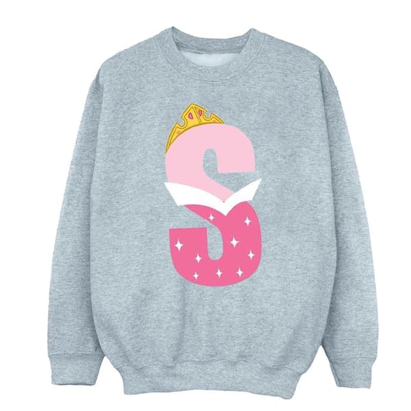 Disney Mens Alphabet S Is For Sleeping Beauty Sweatshirt Sports Grey XL