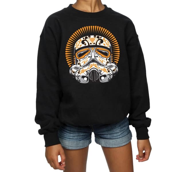 Star Wars Girls Stormtrooper Dia De Los Muertos Sweatshirt