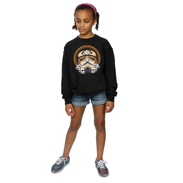 Star Wars Girls Stormtrooper Dia De Los Muertos Sweatshirt
