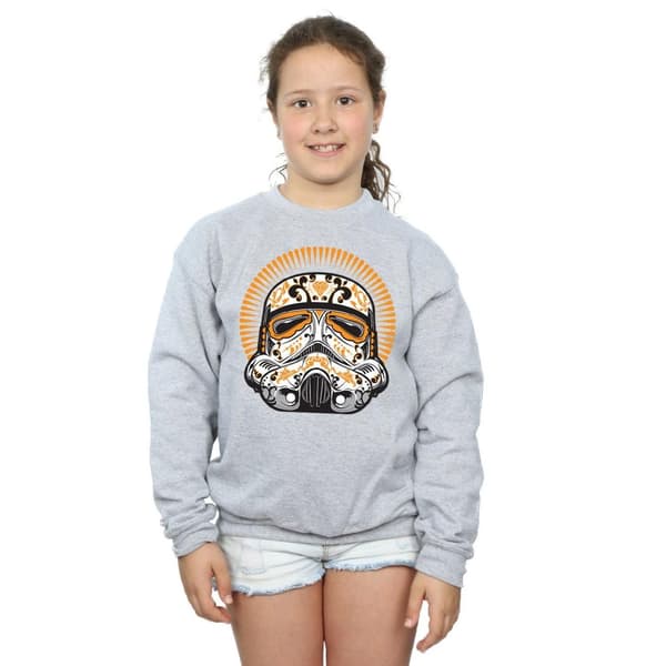 Star Wars Girls Stormtrooper Dia De Los Muertos Sweatshirt
