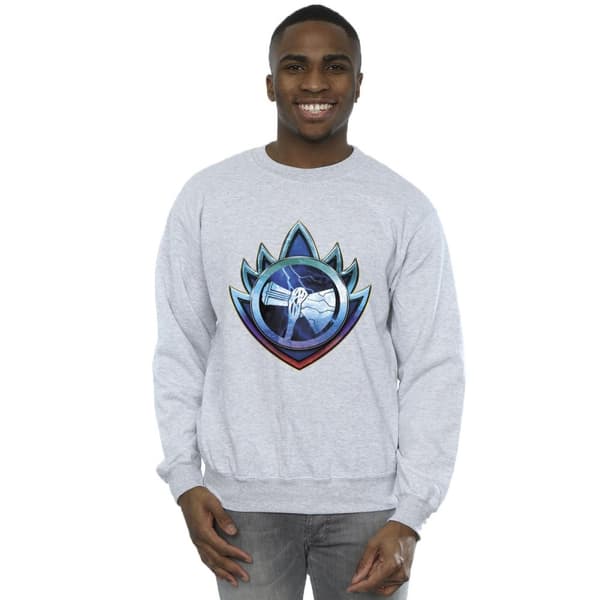 Marvel Mens Thor Love And Thunder Stormbreaker Crest Sweatshirt