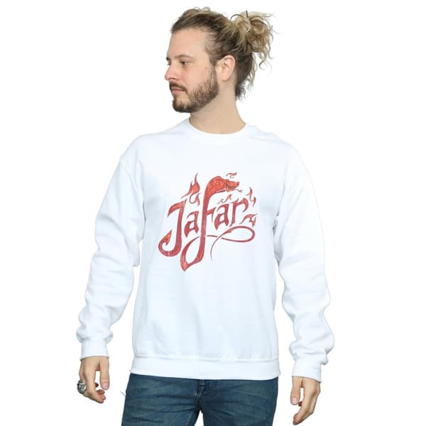 Disney Mens Aladdin Movie Jafar Flames Logo Sweatshirt