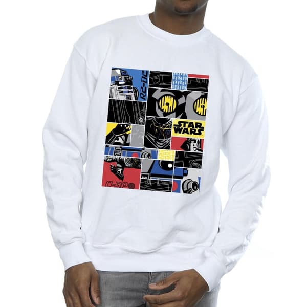 Star Wars Mens Droid Montage Sweatshirt