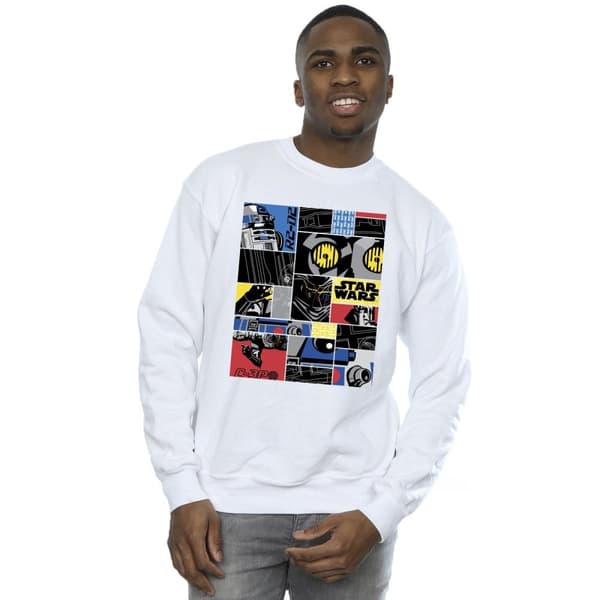 Star Wars Mens Droid Montage Sweatshirt