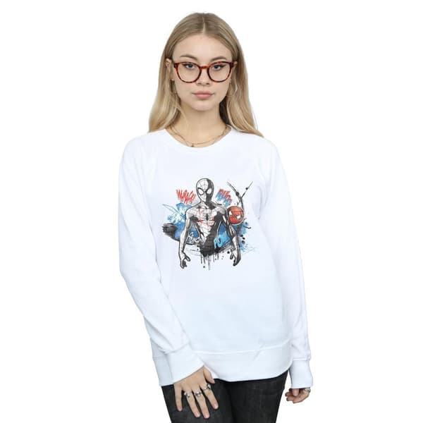 Marvel Womens/Ladies Spider-Man Graffiti Pose Sweatshirt