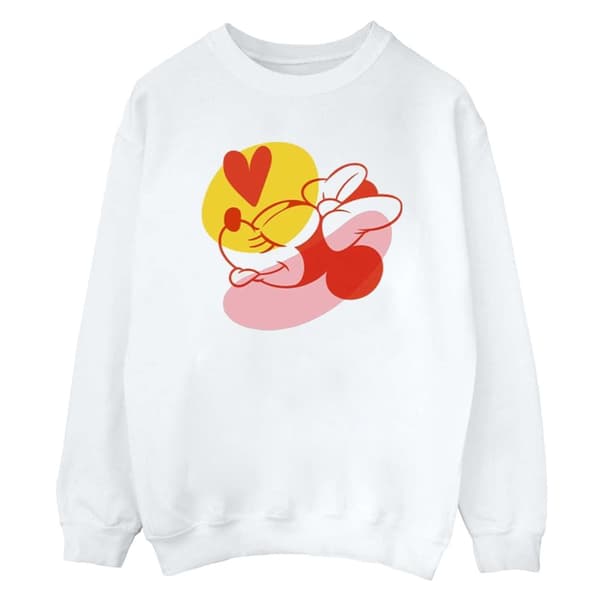 Disney Womens/Ladies Minnie Mouse Tongue Heart Sweatshirt