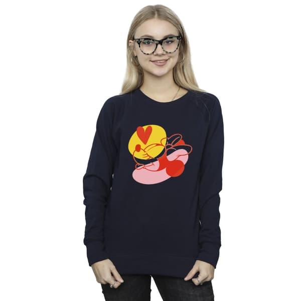 Disney Dam/kvinnor Minnie Mouse Tongue Heart Sweatshirt