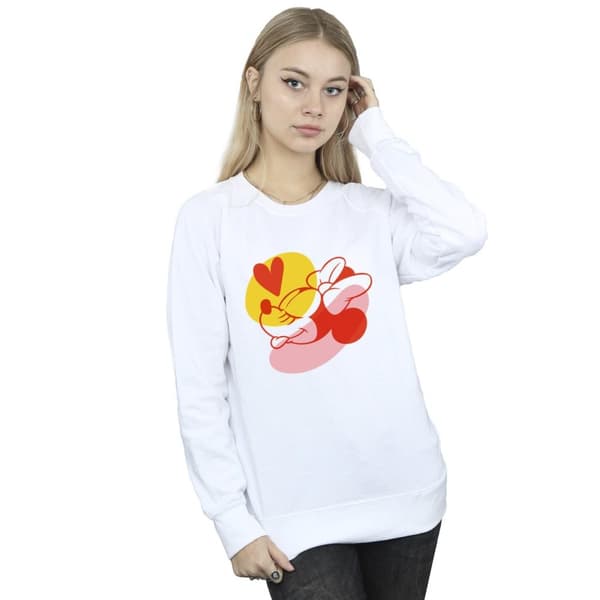 Disney Womens/Ladies Minnie Mouse Tongue Heart Sweatshirt