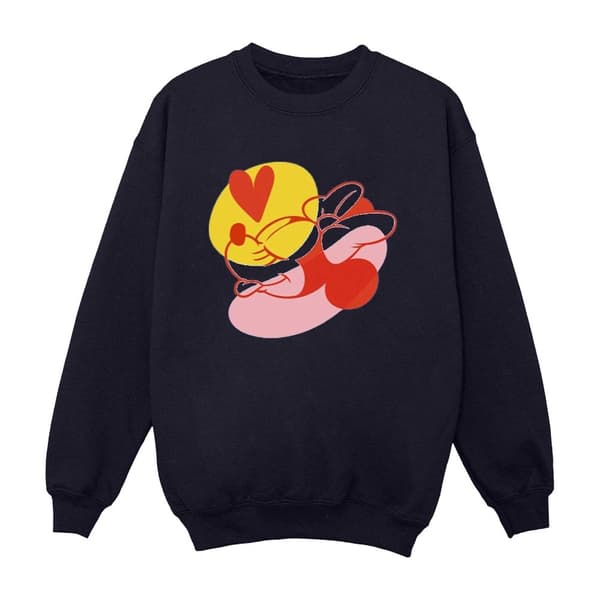 Disney Dam/kvinnor Minnie Mouse Tongue Heart Sweatshirt